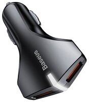 Автомобильная зарядка Baseus Small Rocket QC3.0 Dual-USB Car Charger CCALL-RK01/RK02 белый