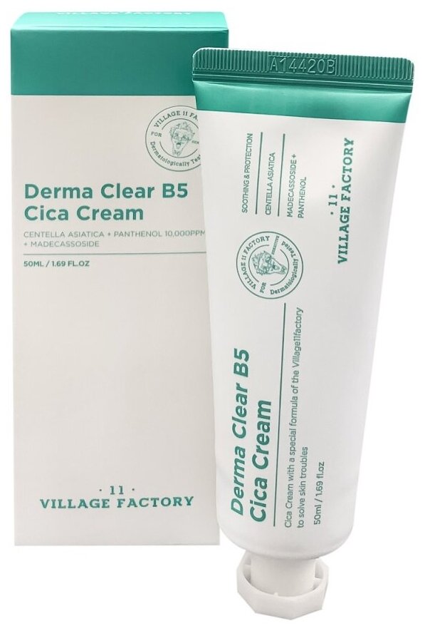 VILLAGE 11 FACTORY Derma Clear B5 Cica Cream Увлажняющий питательный крем-гель