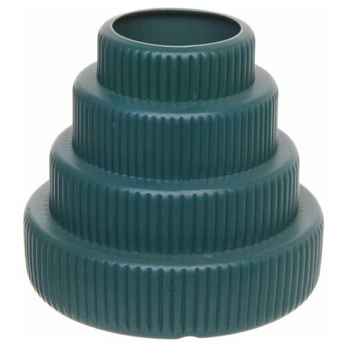 Ваза для декора цветов Пирамида, 0.5л, 16х15х8.2см, бирюзовая