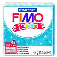 Полимерная глина FIMO kids 42 г блестящий синий (8030-312)