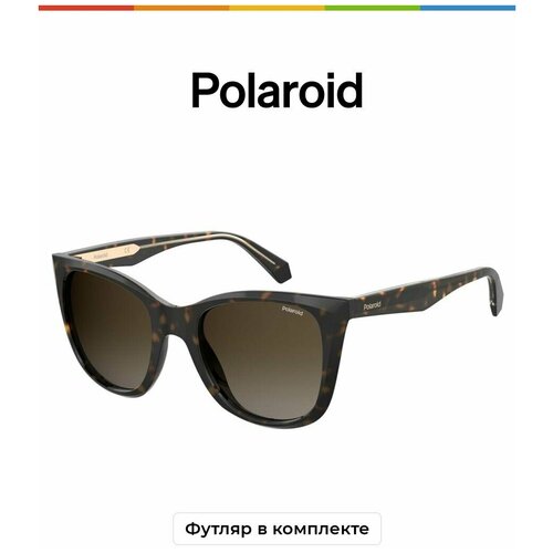 Солнцезащитные очки Polaroid Polaroid PLD 4096/S/X 086 LA PLD 4096/S/X 086 LA, коричневый, мультиколор polaroid pld 4058 s 086 la