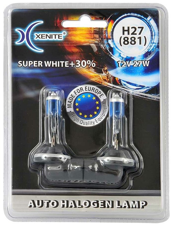 Лампа галогенная XENITE SUPER WHITE 12V H27 27W 2 шт 1007039