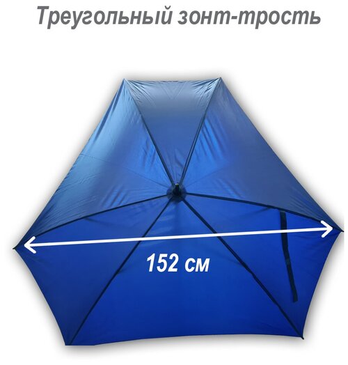 Зонт-трость ФАБРИКА ЗОНТ 1953, синий