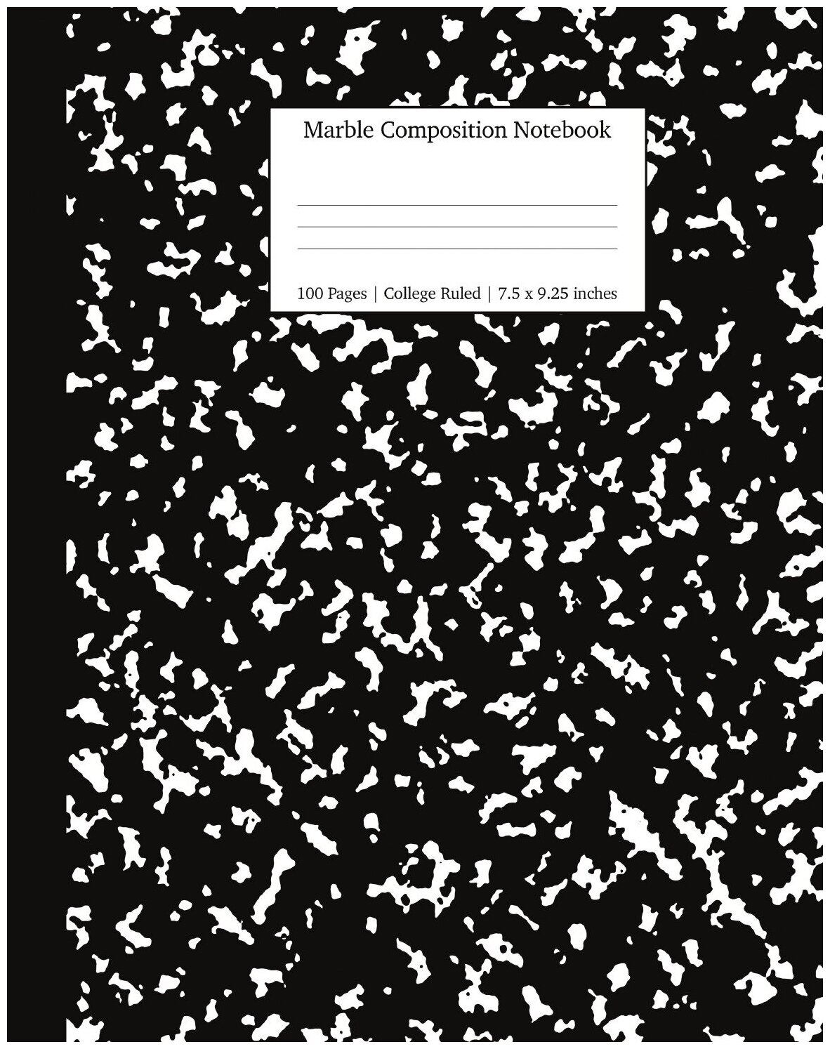 Marble Composition Notebook College Ruled. Black Marble Notebooks School Supplies Notebooks for School