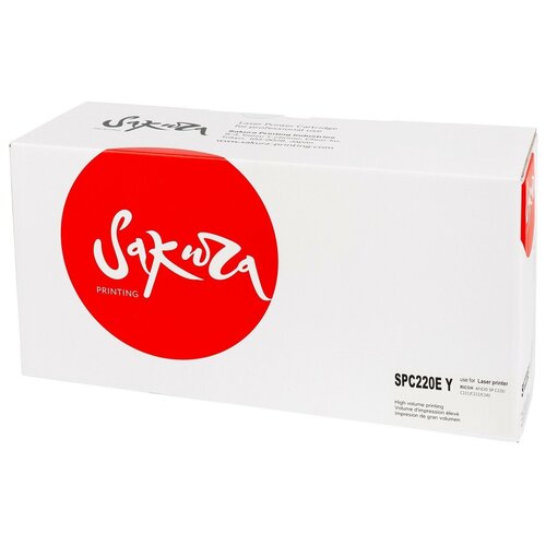 Картридж SP C220E (406055) Yellow для принтера Рикон, Ricoh Aficio SP C240DN; SP C240SF картридж sp c220ey для ricoh aficio sp c240dn sp c240sf sp c220 sp c240 406055 sakura желтый