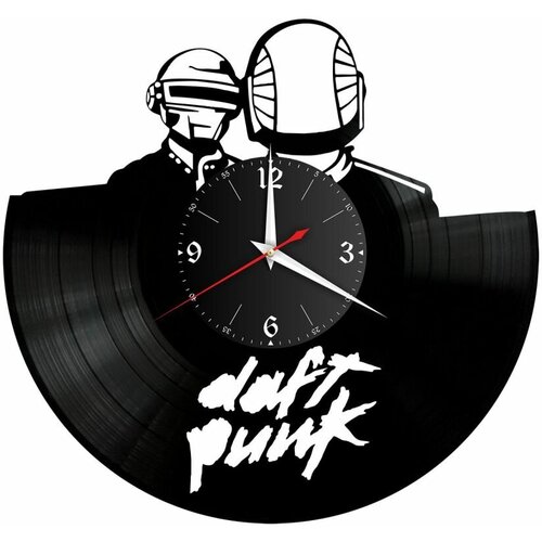 Часы из винила Redlaser "Дуэт DaftPunk, Дафт Панк, Тома Бангальтер, Ги-Мануэль де Омем-Кристо" VW-10086