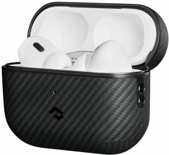 Чехол PITAKA MagEZ Case MagSafe для Airpods Pro/ Pro 2, 600D цвет Black-Grey (Twill)