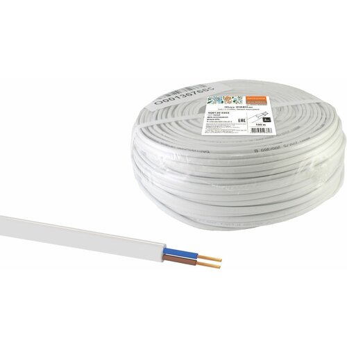 Шнур шввпмб 2х0,75 (100м), белый