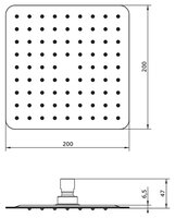 Верхний душ Sanindusa Plan 58091