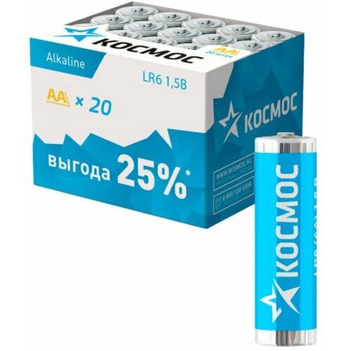 Элемент питания LR6 (AA) 1.5V Alkaline 20BOX Космос