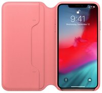 Чехол Apple Folio кожаный для iPhone XS Max peony pink