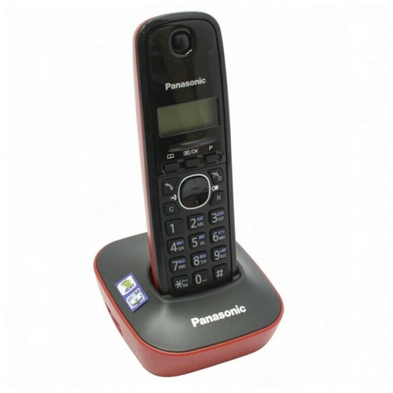 РТелефон Dect Panasonic KX-TG1611RUR красныйчерный АОН