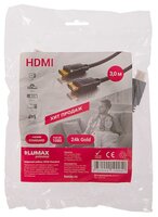 Кабель LUMAX HDMI - HDMI (91) 3 м черный