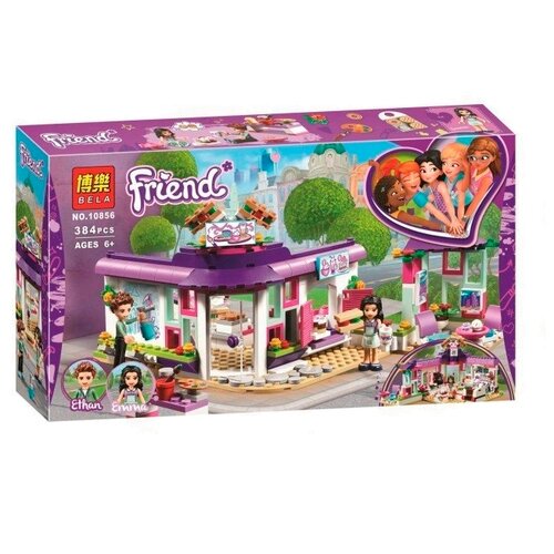 Конструктор Lari (Bela) Friends 10856 Арт-кафе Эммы, 384 дет. конструктор lego friends 41336 арт кафе эммы 378 дет