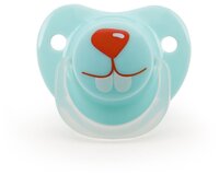 Пустышка силиконовая ортодонтическая Happy Baby Baby Soother 12-24 м (1 шт) кролик