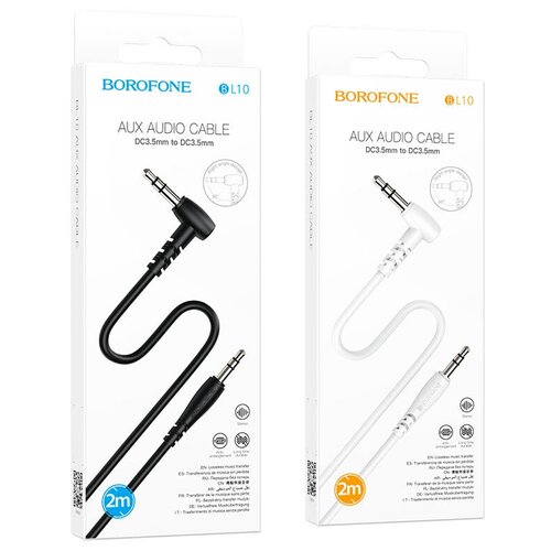 Кабель AUX Borofone BL10 2м aux кабель borofone bl10 угловой 1м black