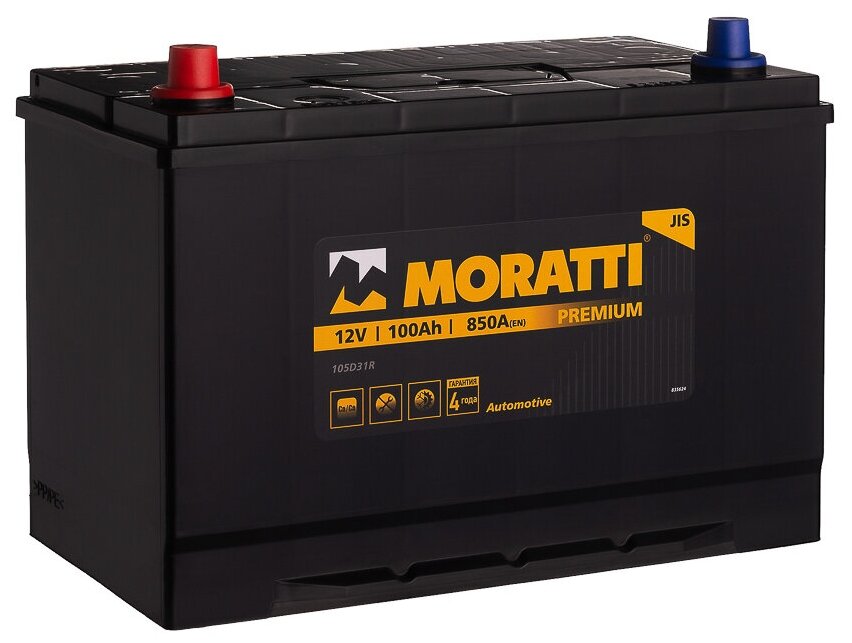 Автомобильный аккумулятор MORATTI JIS 100 а/ч (1) 105D31R (арт.600323032)