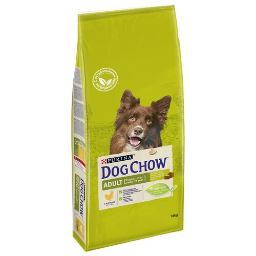 фото Сухой корм для собак DOG CHOW для здоровья кожи и шерсти, курица 14 кг (для средних пород)