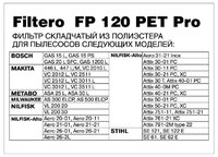 Filtero Фильтр складчатый FP 120 PET Pro 1 шт.