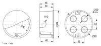 Распределительная коробка IEK КМ41004 скрытый монтаж 80x80 мм белый