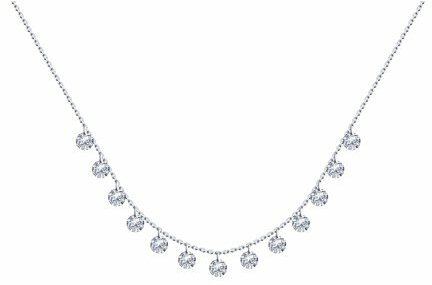 Колье Diamant online, серебро, 925 проба, фианит