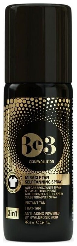 Be3 Mini Miracle Tan Self Tanning Spray Спрей для автозагара 25мл