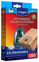 Topperr Бумажные пылесборники LG5 5 шт.