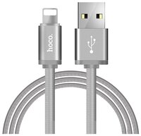 Кабель Hoco U5 Full metal USB - Lightning 1.2 м серебряный