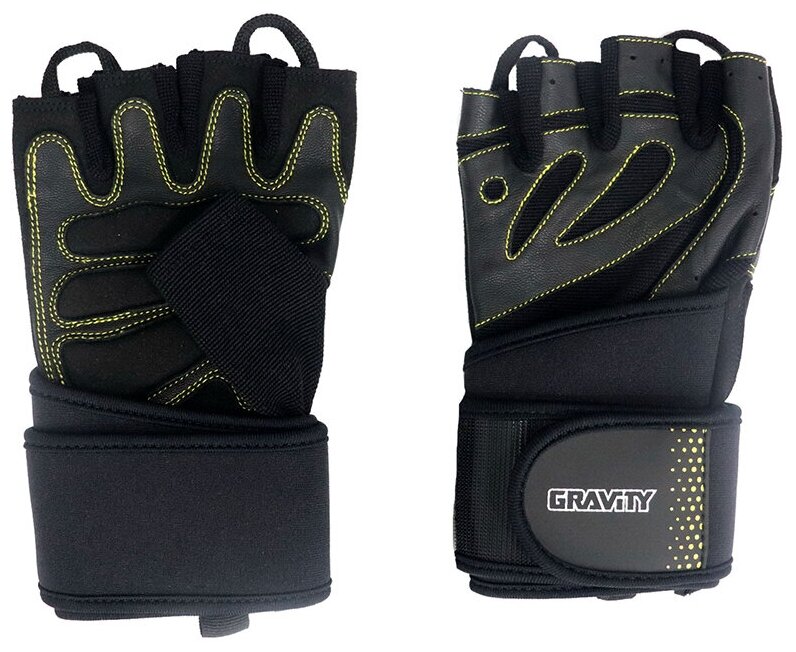 Мужские перчатки для фитнеса Gravity Gel Performer черные, XL