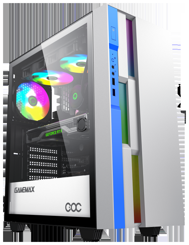Корпус GameMax Brufen C3 WB White-Blue - фото №10