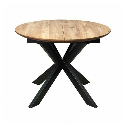 Стол раздвижной Раунд, 100(140)*100, дуб натуральный, массив