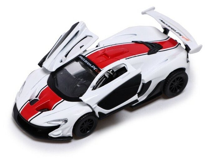 Машина инерционная Автоград металлическая Mclaren P1 GTR, 1:40, открываются двери, белый 67362