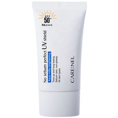 CARE:NEL Крем солнцезащитный матирующий. No sebum perfect UV shield SPF 50+ / PA++++, 50 мл.