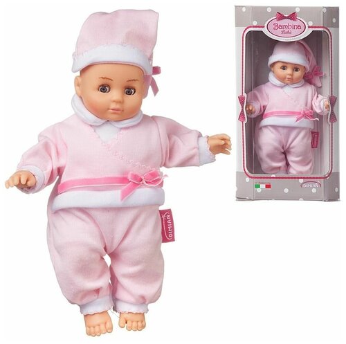 Кукла DIMIAN, Bambina Bebe Пупс в розовом костюмчике, 20 см, 1 шт