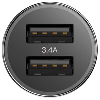 Автомобильная зарядка Baseus Small Screw 3.4A Dual-USB Type-C Car Charging Set TZXLD-B01 черный