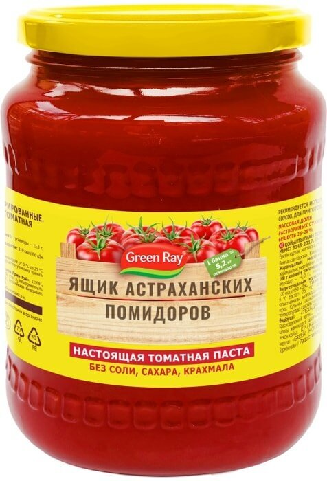 Паста томатная Green Ray Ящик Астраханских помидоров 740г