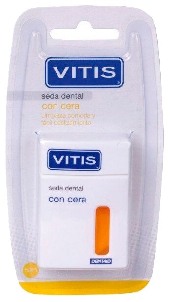 Vitis Waxed Dental Floss зубная нить, круглое сечение, 50 м