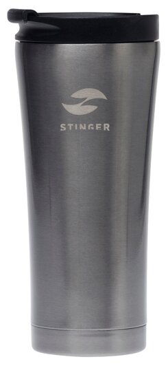 Термокружка STINGER HY-VF143, 0.45 л, черный глянцевый