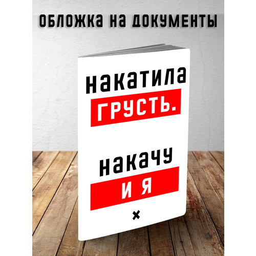 Обложка для паспорта PRINTHAN Обложка для паспорта и документов Накатила грусть. Накачу и я, мягкая, PRINTHAN, мультиколор