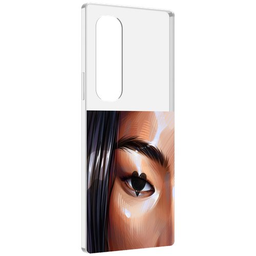 Чехол MyPads зрачок-сердце женский для Samsung Galaxy Z Fold 4 (SM-F936) задняя-панель-накладка-бампер