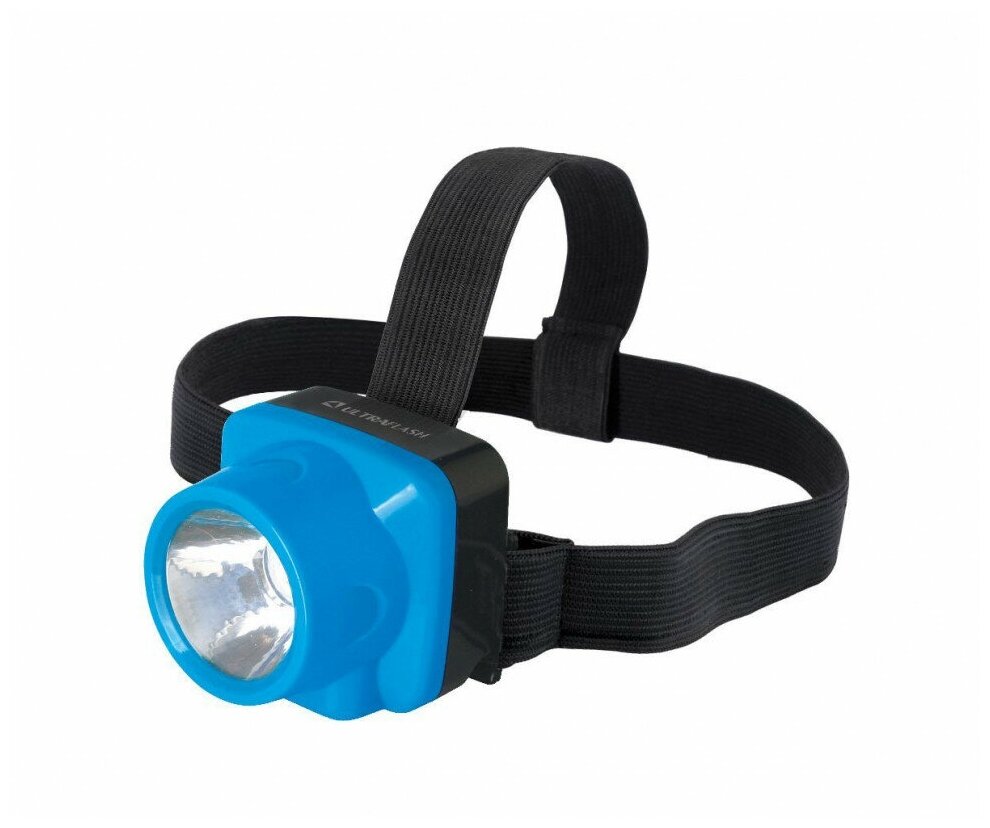 Cветодиодный фонар (ULTRAFLASH LED5375 (фонарь налобн аккум 220В, голубой, 1 Ватт LED, 2 реж, пласт, бокс))