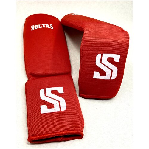 SOLTAS защита голени и стопы чулком, красные S защита голени и стопы gel grappling sm s m