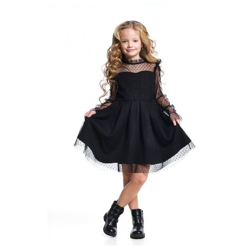 Платье для девочек Mini Maxi, модель 7361, цвет черный, размер 134
