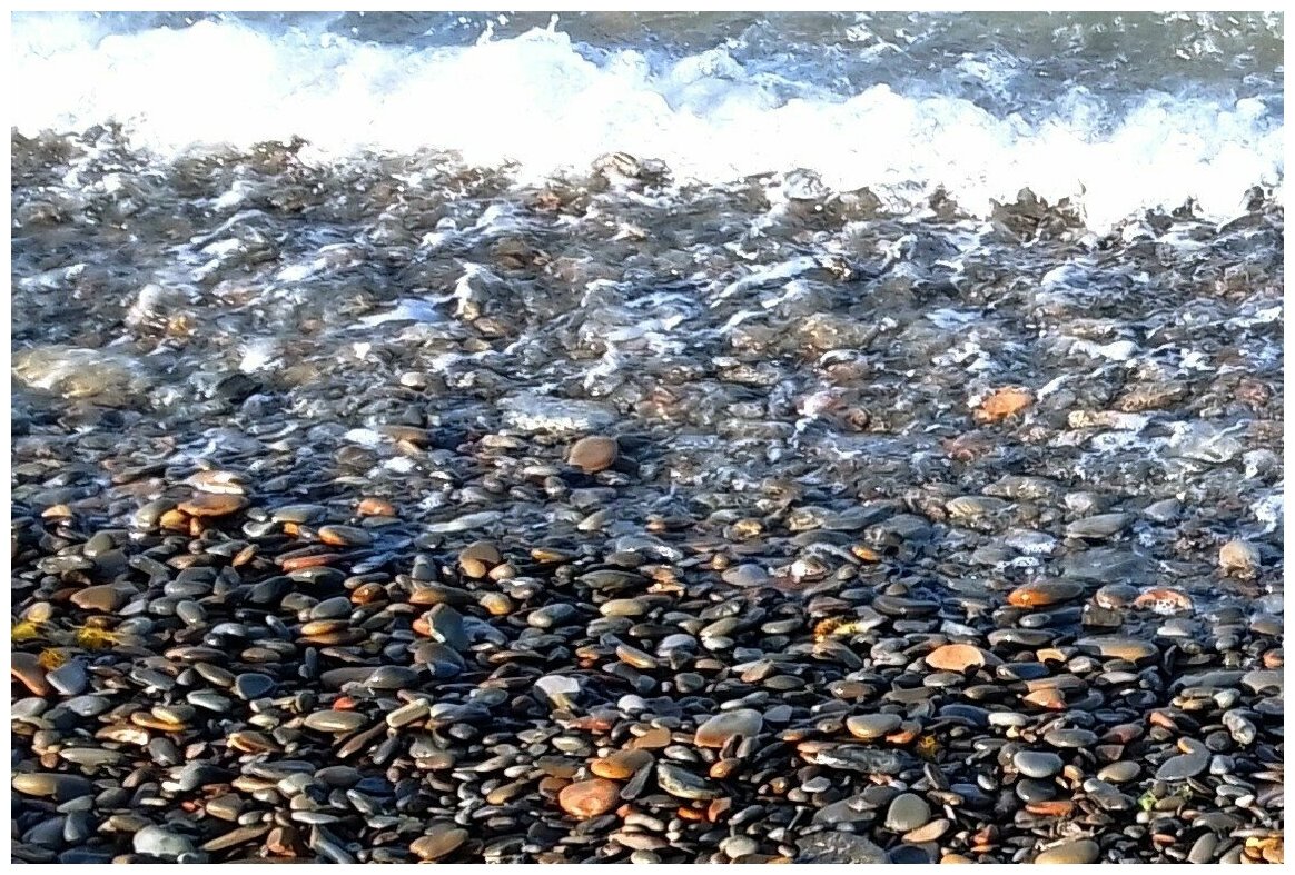 Галька морская / природный камень/ грунт для аквариума/ 2-4 см, 1 кг
