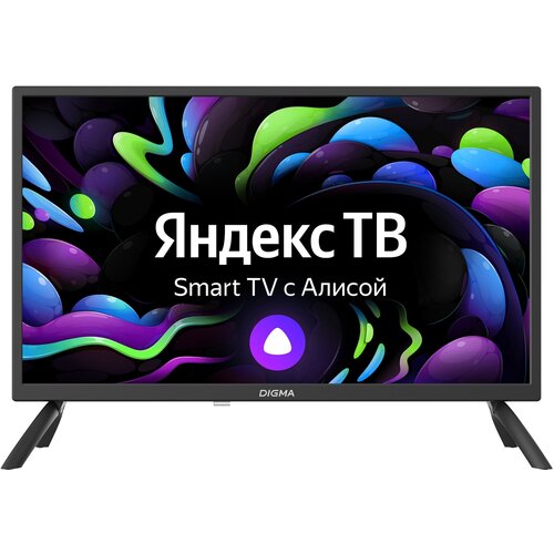 Телевизор Digma DM-LED24SBB31 Яндекс ТВ черный 24 HD 60Гц SmartTV WiFi 1114000₽