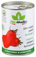 Томаты очищенные целые в томатном соке Bioitalia жестяная банка 400 г