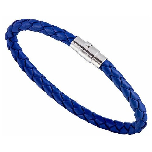 Плетеный браслет, размер 18 см, синий