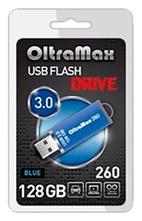 USB-накопитель (флешка) OltraMax 260 128Gb (USB 3.0), синий