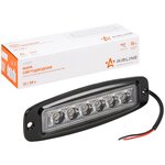 Фара светодиодная прямоугольная врезная, 6 LED рассеянный свет, 18W, (185х60х35) 12/24V (ALED007) AIRLINE - изображение