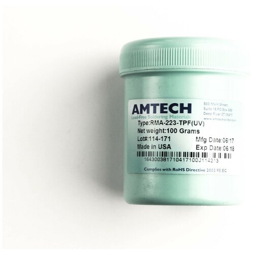 Флюс Amtech RMA-223-UV 100г. паста для пайки 100 г rol0 rma 223 tpf uv